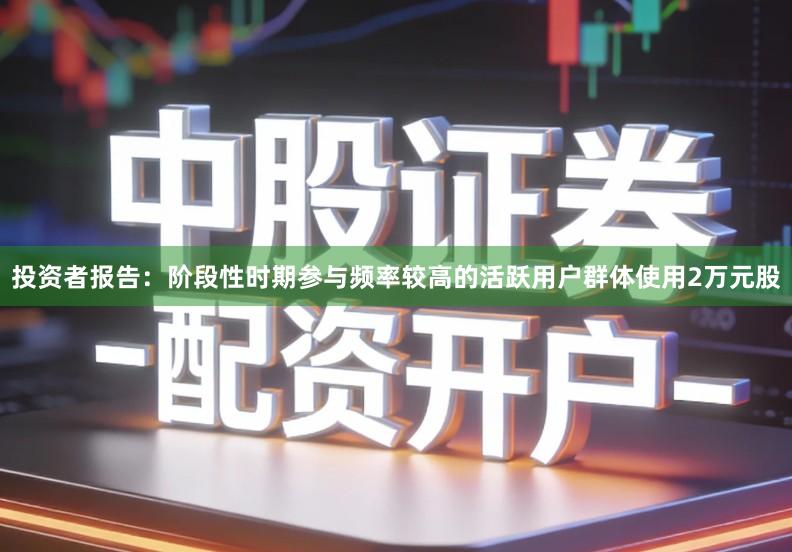投资者报告：阶段性时期参与频率较高的活跃用户群体使用2万元股